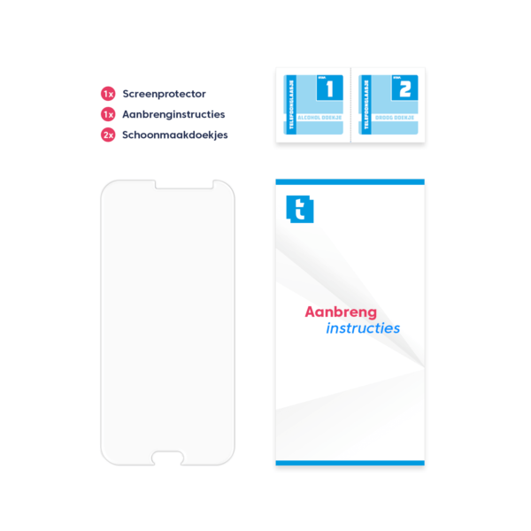 Inhoud verpakking Samsung Galaxy J5 2017 screenprotector Standard Fit