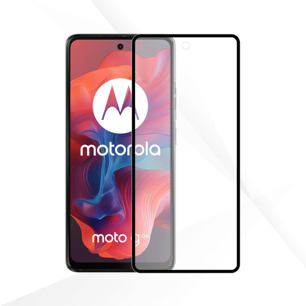 Telefoonglaasje Edge to Edge screenprotector gehard glas Motorola Moto G04