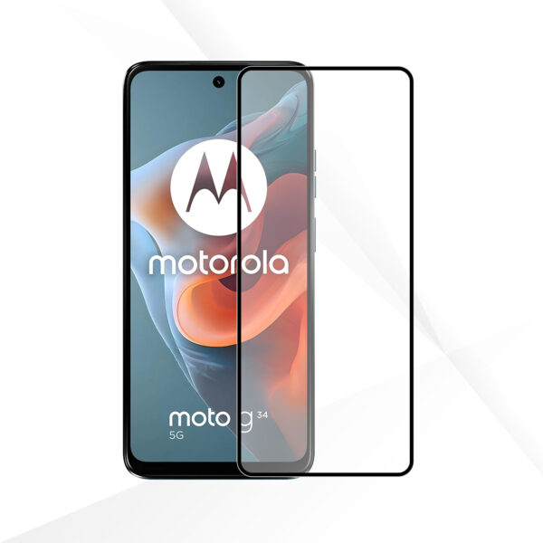 Telefoonglaasje Edge to Edge screenprotector gehard glas Motorola Moto G34