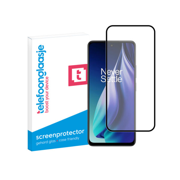 Telefoonglaasje Edge to Edge screenprotector gehard glas OnePlus Nord N30 SE met verpakking