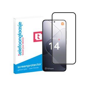 Telefoonglaasje Edge to Edge screenprotector gehard glas Xiaomi 14 met verpakking