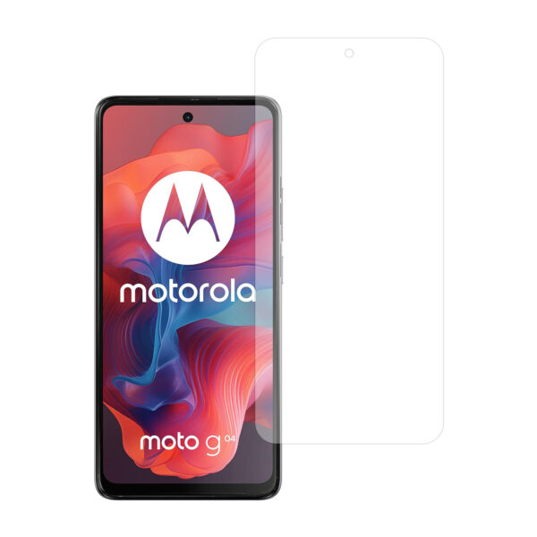 Telefoonglaasje Motorola Moto G04 gehard glas screenprotector standard fit