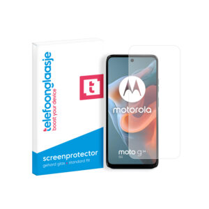 Telefoonglaasje Motorola Moto G34 gehard glas screenprotector standard fit met verpakking