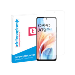 Telefoonglaasje OPPO A79 5G gehard glas screenprotector standard fit met verpakking