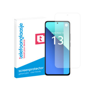 Telefoonglaasje Xiaomi Redmi Note 13 4G gehard glas screenprotector standard fit met verpakking