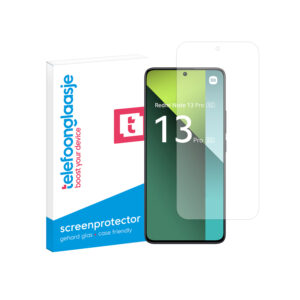 Telefoonglaasje Xiaomi Redmi Note 13 Pro 5G gehard glas screenprotector standard fit met verpakking