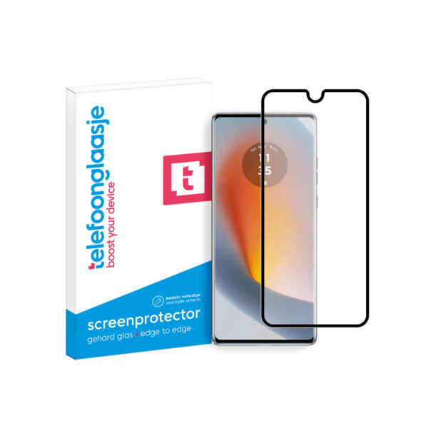 Telefoonglaasje Edge to Edge screenprotector gehard glas Motorola Edge 50 Fusion met verpakking