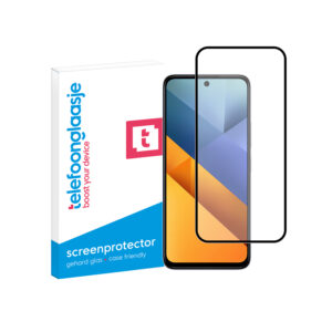 Telefoonglaasje Edge to Edge screenprotector gehard glas Xiaomi Poco M6 4G met verpakking