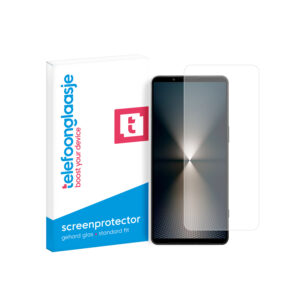 Telefoonglaasje Sony Xperia 1 VI gehard glas screenprotector standard fit met verpakking