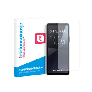 Telefoonglaasje Sony Xperia 10 VI gehard glas screenprotector standard fit met verpakking