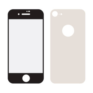 Telefoonglaasje Edge to Edge Front + Back Screenprotector voor Apple iPhone 8 van gehard glas
