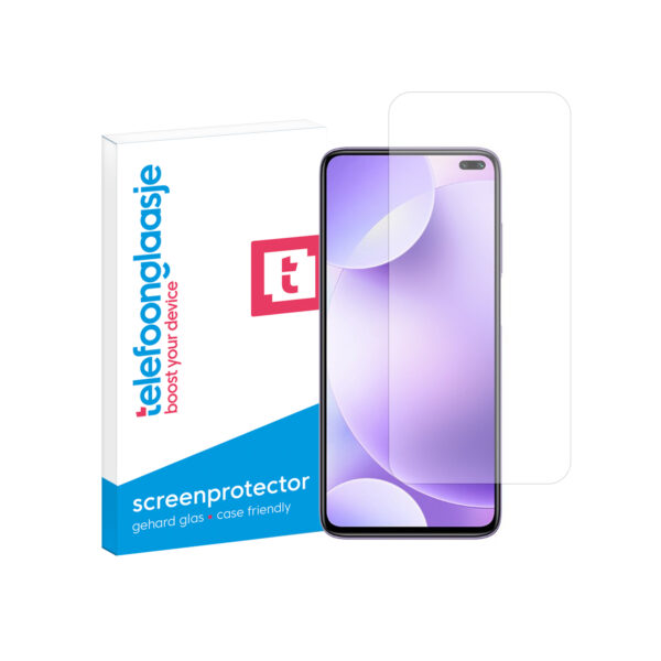 Telefoonglaasje Xiaomi Poco X2 gehard glas screenprotector standard fit met verpakking