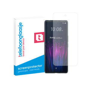 Telefoonglaasje HTC U24 Pro gehard glas screenprotector standard fit met verpakking