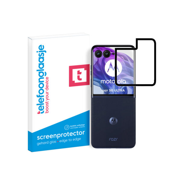 Telefoonglaasje Motorola RAZR 50 Ultra gehard glas screenprotector Edge to Edge met verpakking