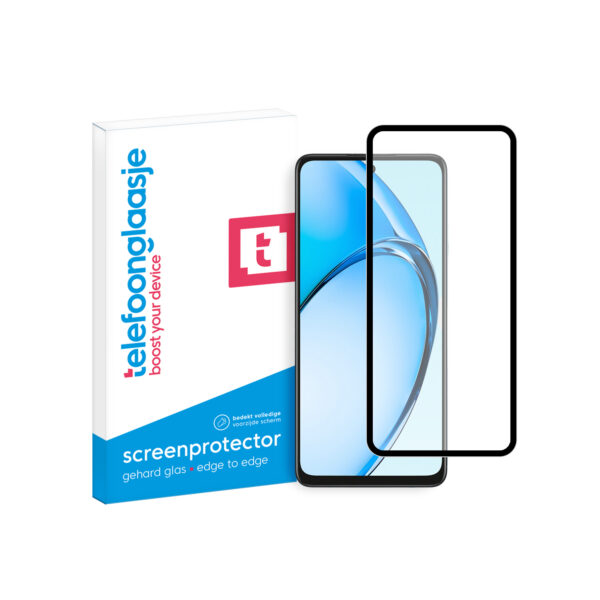 Telefoonglaasje OPPO A60 gehard glas screenprotector Edge to Edge met verpakking